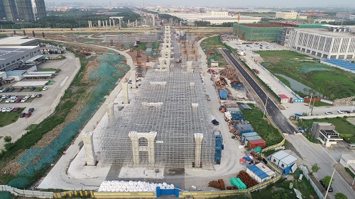 1594610204253430.jpg 江蘇昆山312 項目再迎新節(jié)點!墩柱施工破百,樁基施工破兩千.jpg